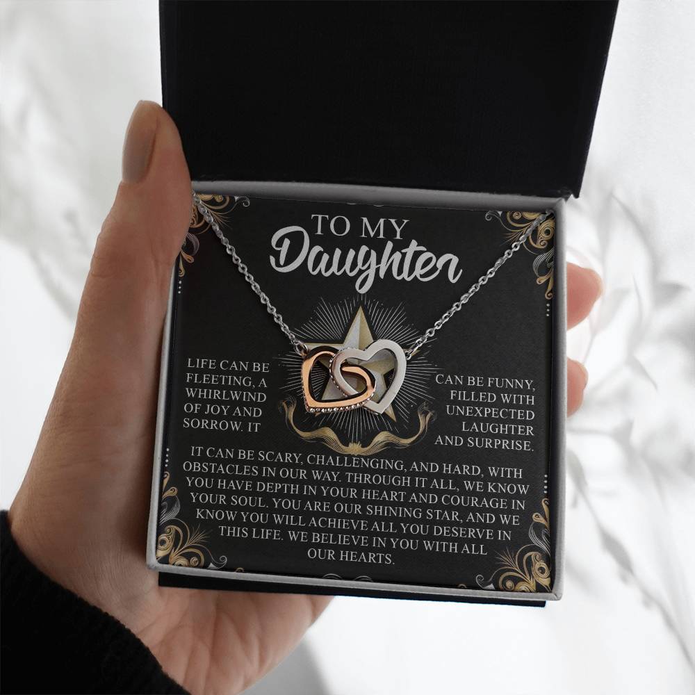 Daughter - Shining Star - Interlocking Hearts