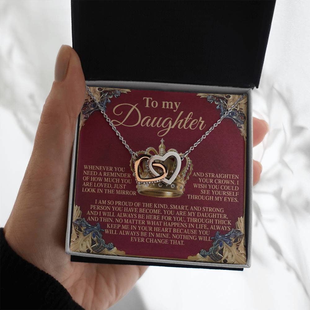 Daughter - Straighten Crown - Interlocking Hearts
