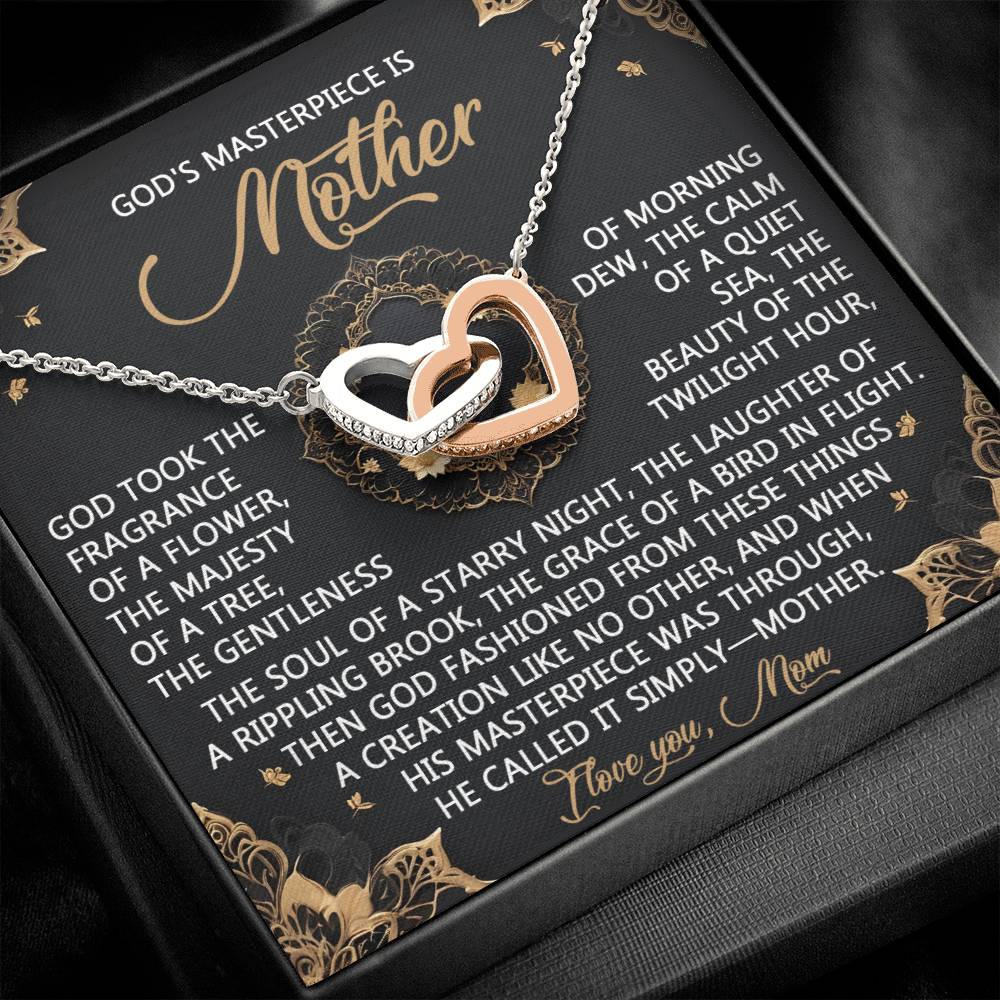 Mom - God's Masterpiece - Interlocking Hearts