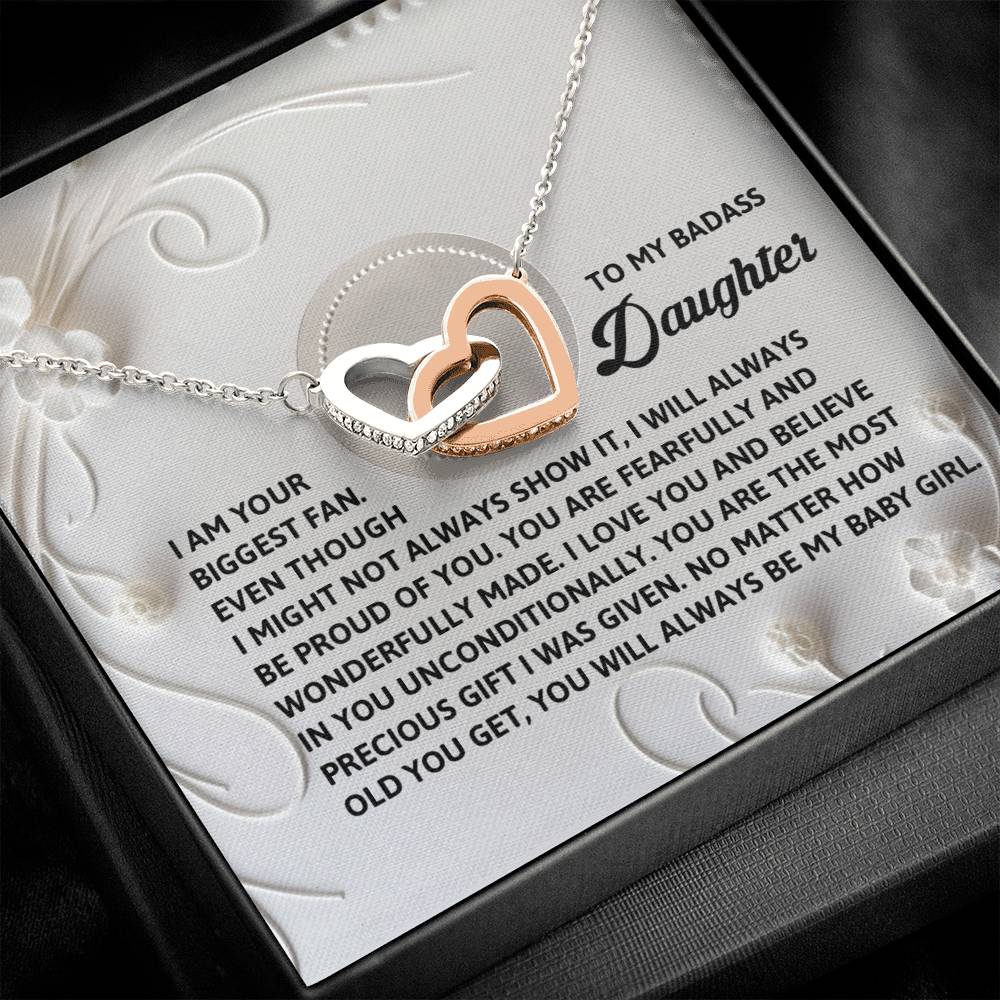 Daughter - My Baby Girl - Interlocking Hearts