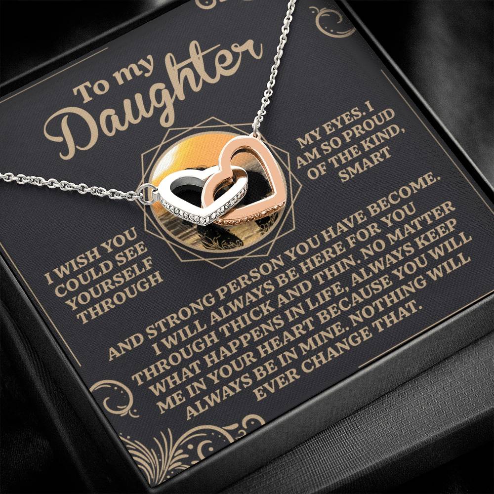 Daughter - Proud Heart - Interlocking Hearts