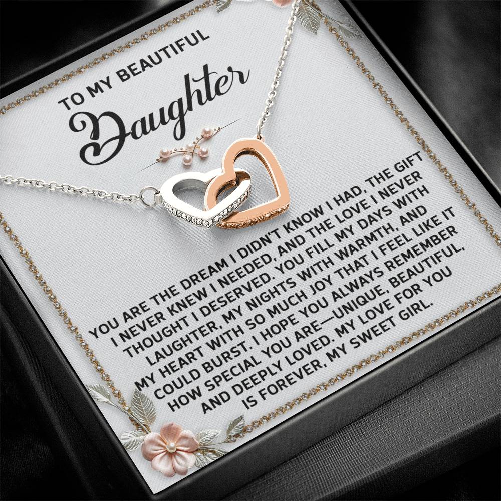 Daughter - My Sweet Girl - Interlocking Hearts