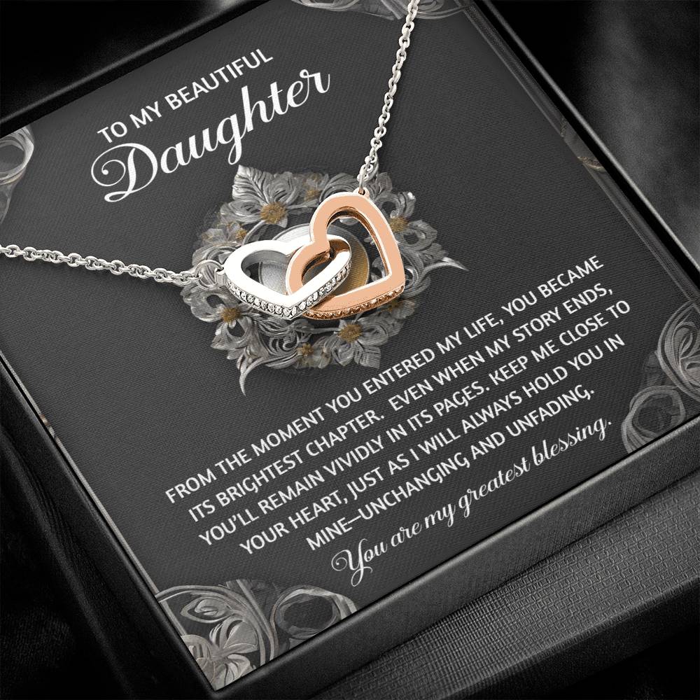 Daughter - Greatest Blessing - Interlocking Hearts
