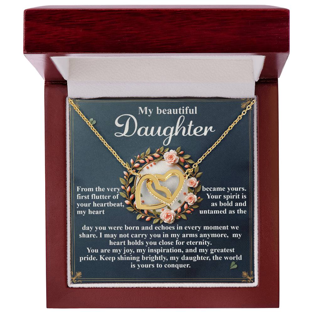 Daughter - First Flutter - Interlocking Hearts