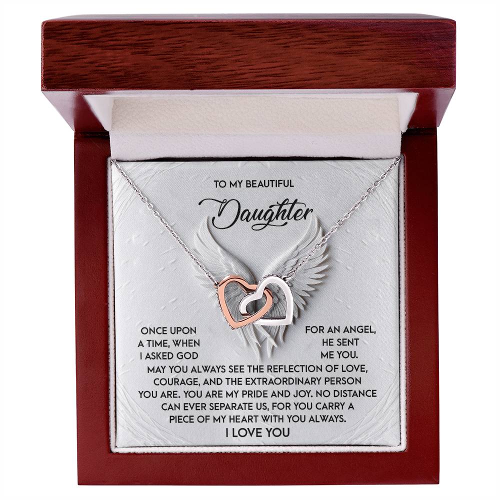 Daughter - An Angel - Interlocking Hearts