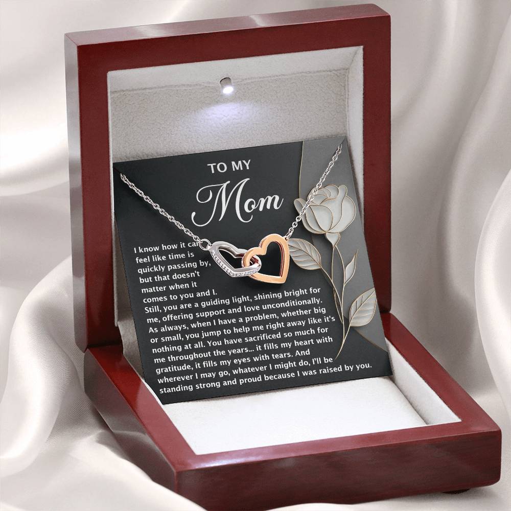Mom - Guiding Light - Interlocking Hearts