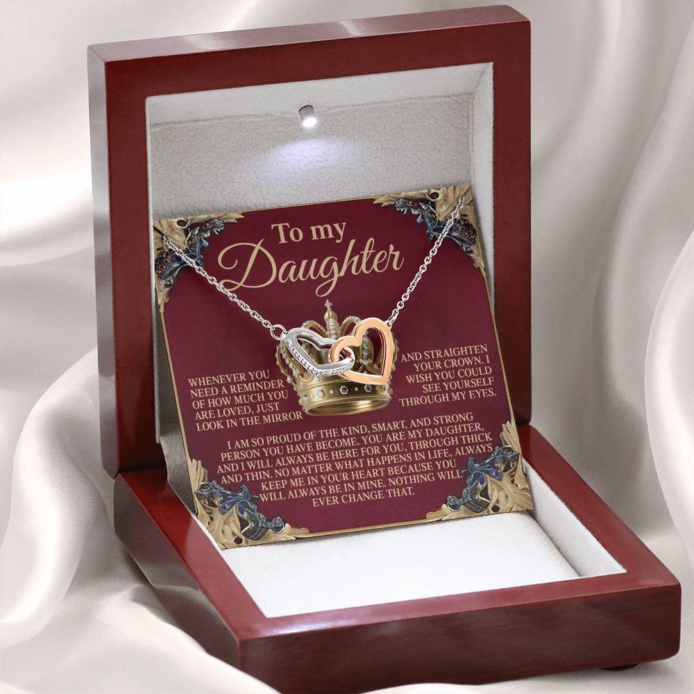 Daughter - Straighten Crown - Interlocking Hearts