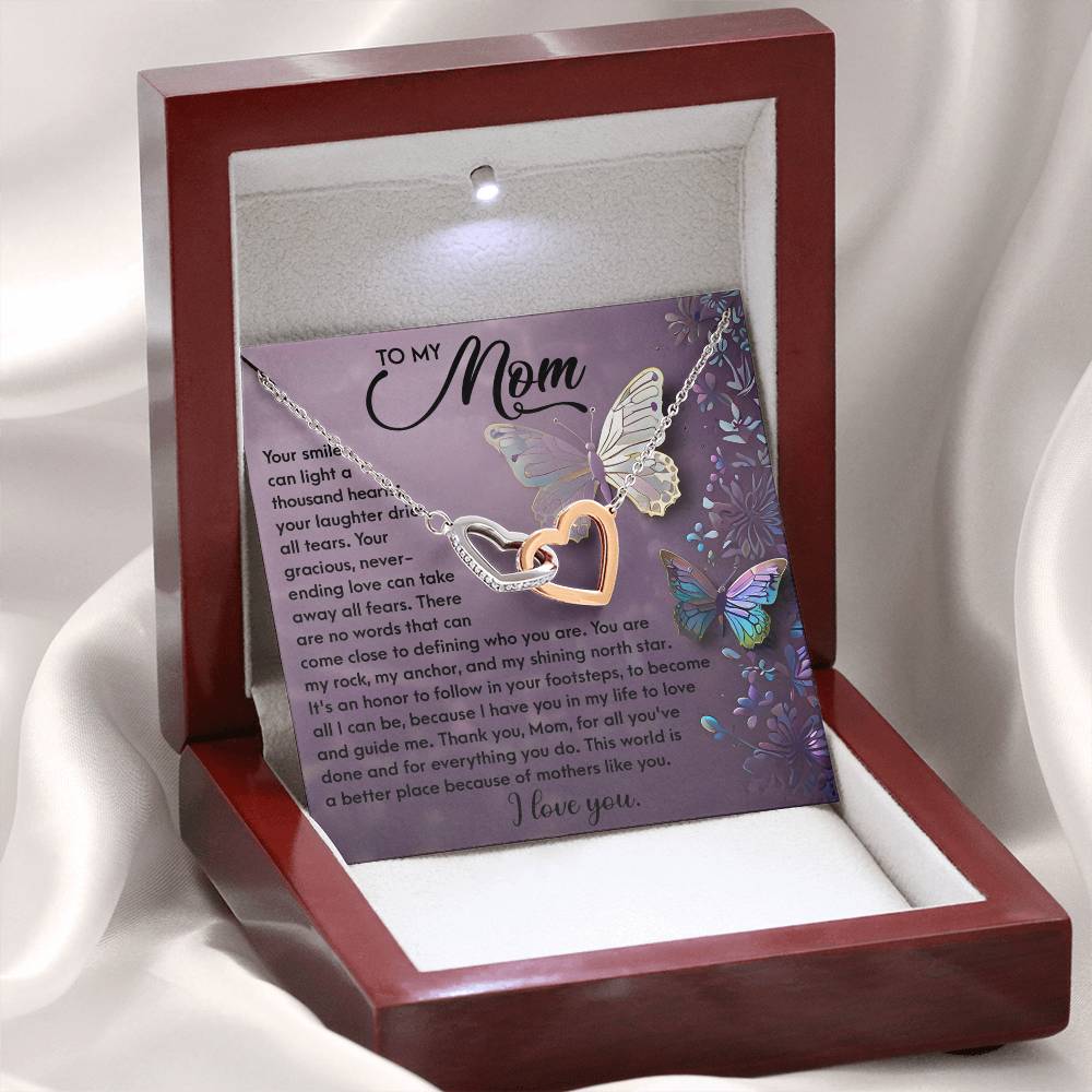 Mom - Shining Star - Interlocking Hearts