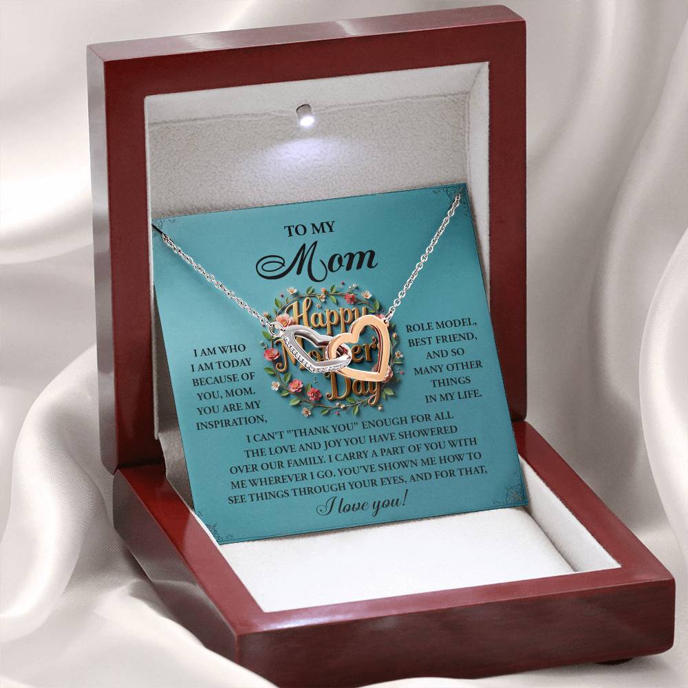 Mom - Our Family - Interlocking Hearts
