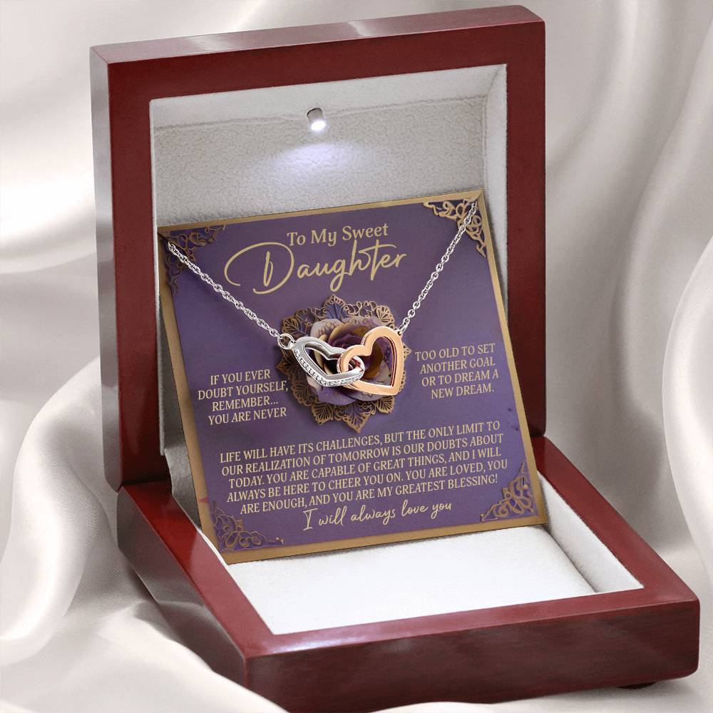 Daughter - Greatest Blessing - Interlocking Hearts