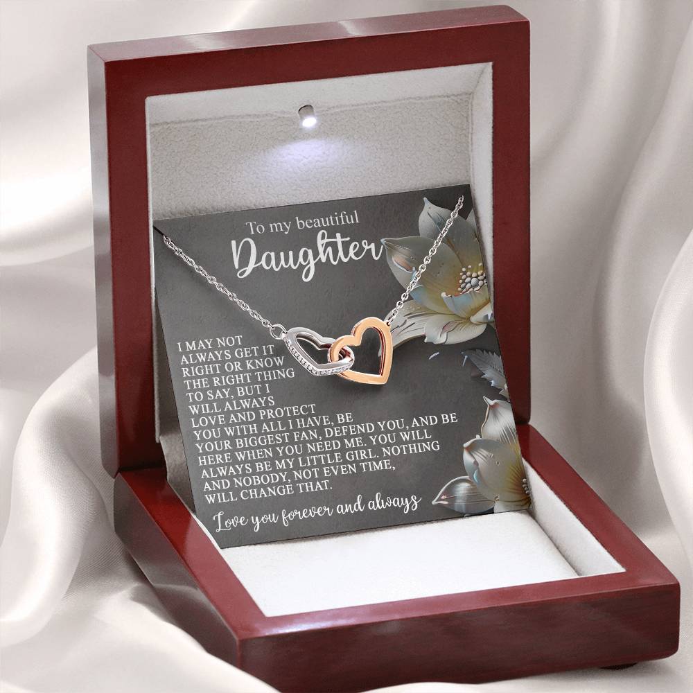 Daughter - Love Protect - Interlocking Hearts