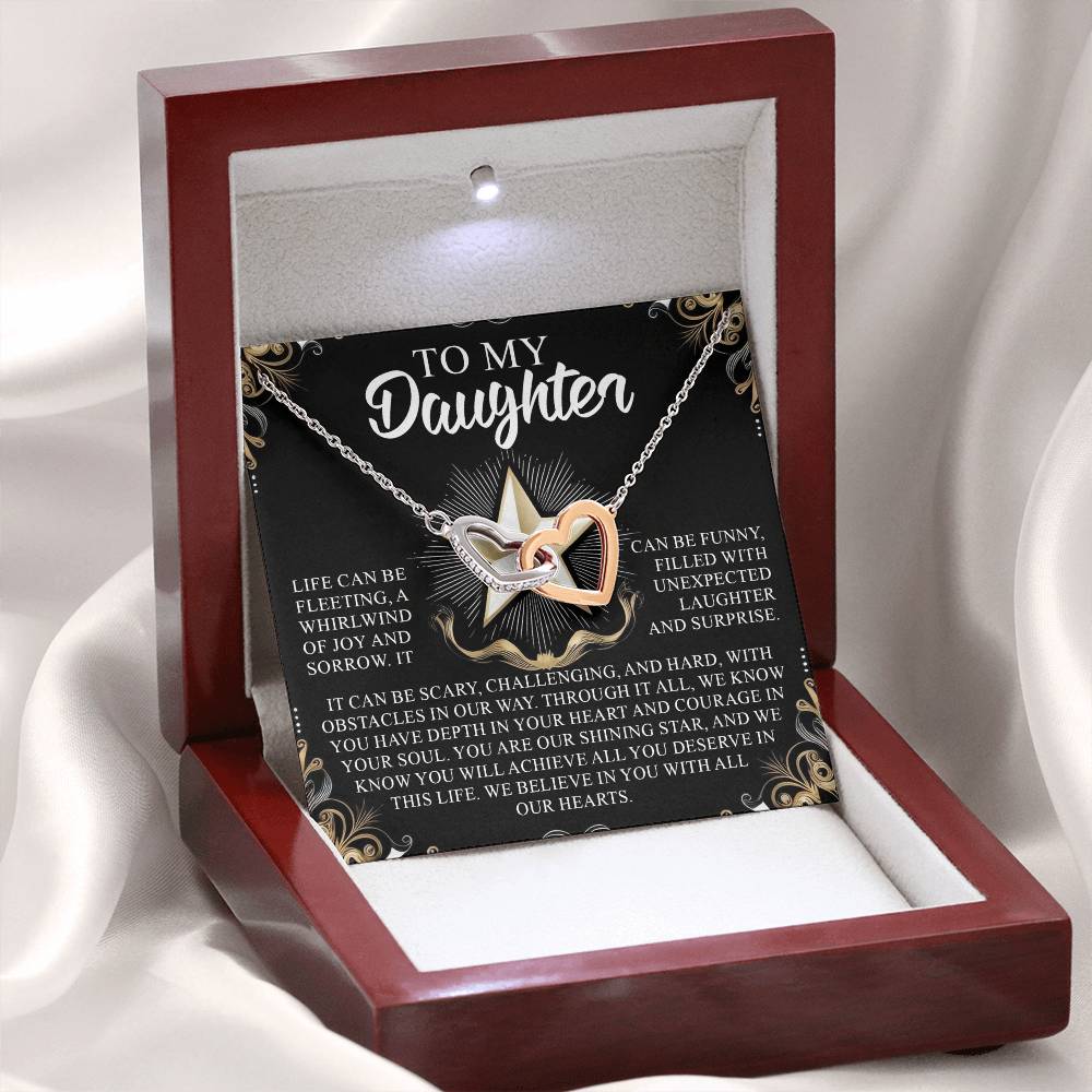 Daughter - Shining Star - Interlocking Hearts