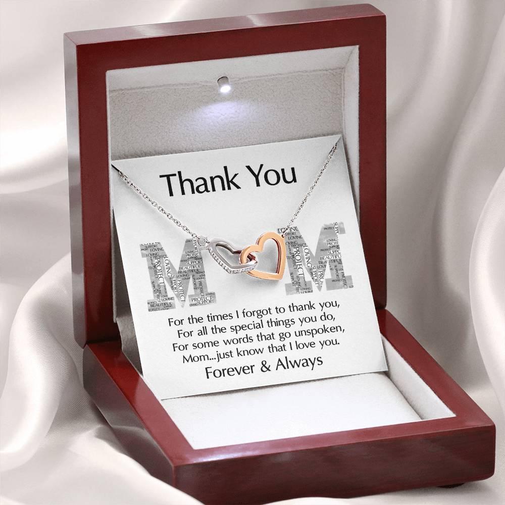 Mom - Thank You - Interlocking Hearts