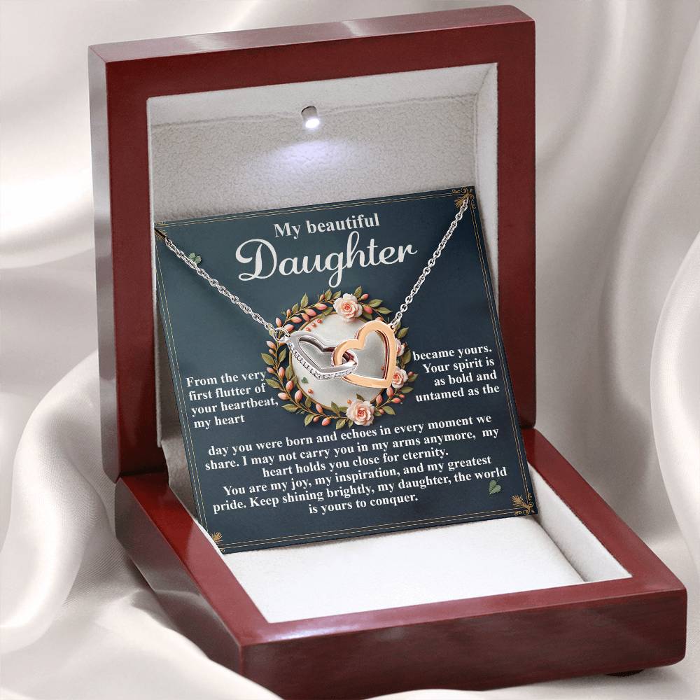 Daughter - First Flutter - Interlocking Hearts
