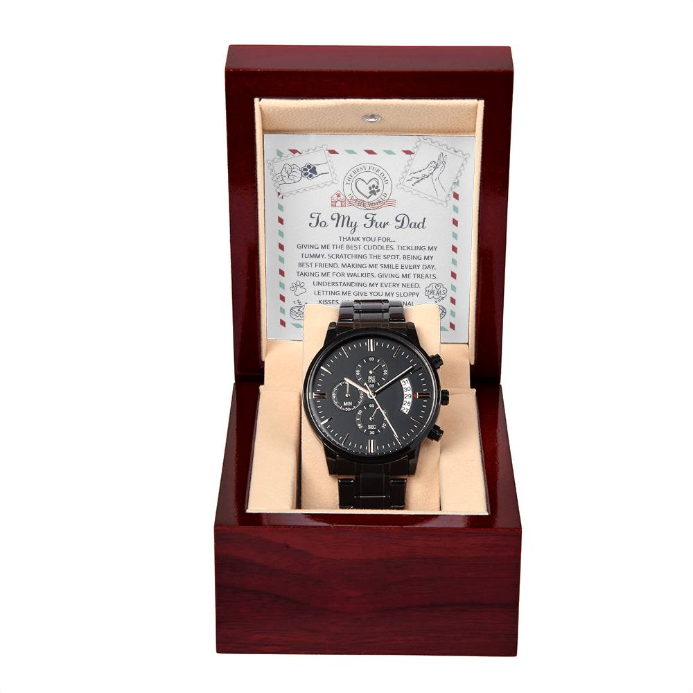 Papá peludo - Amor incondicional - Reloj cronógrafo de metal para papá