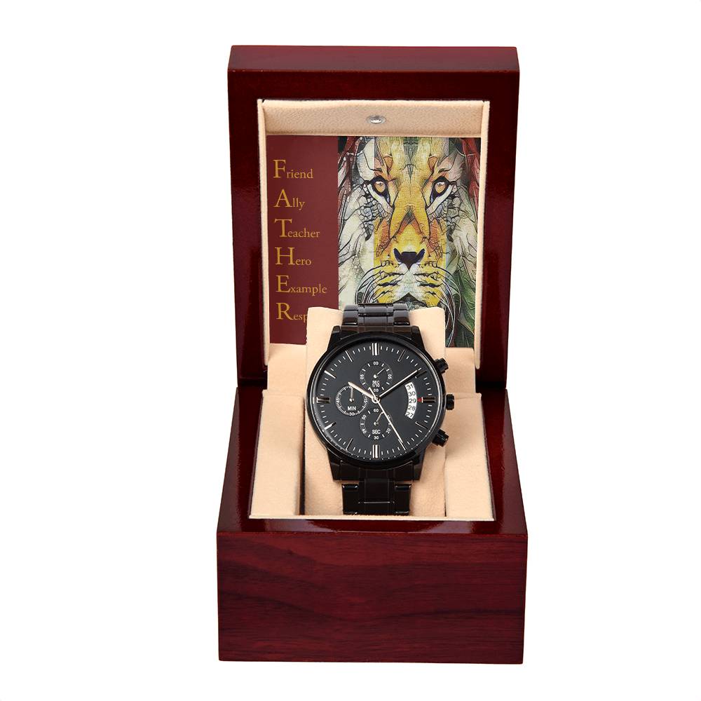 Papá - Respetado - Reloj cronógrafo de metal