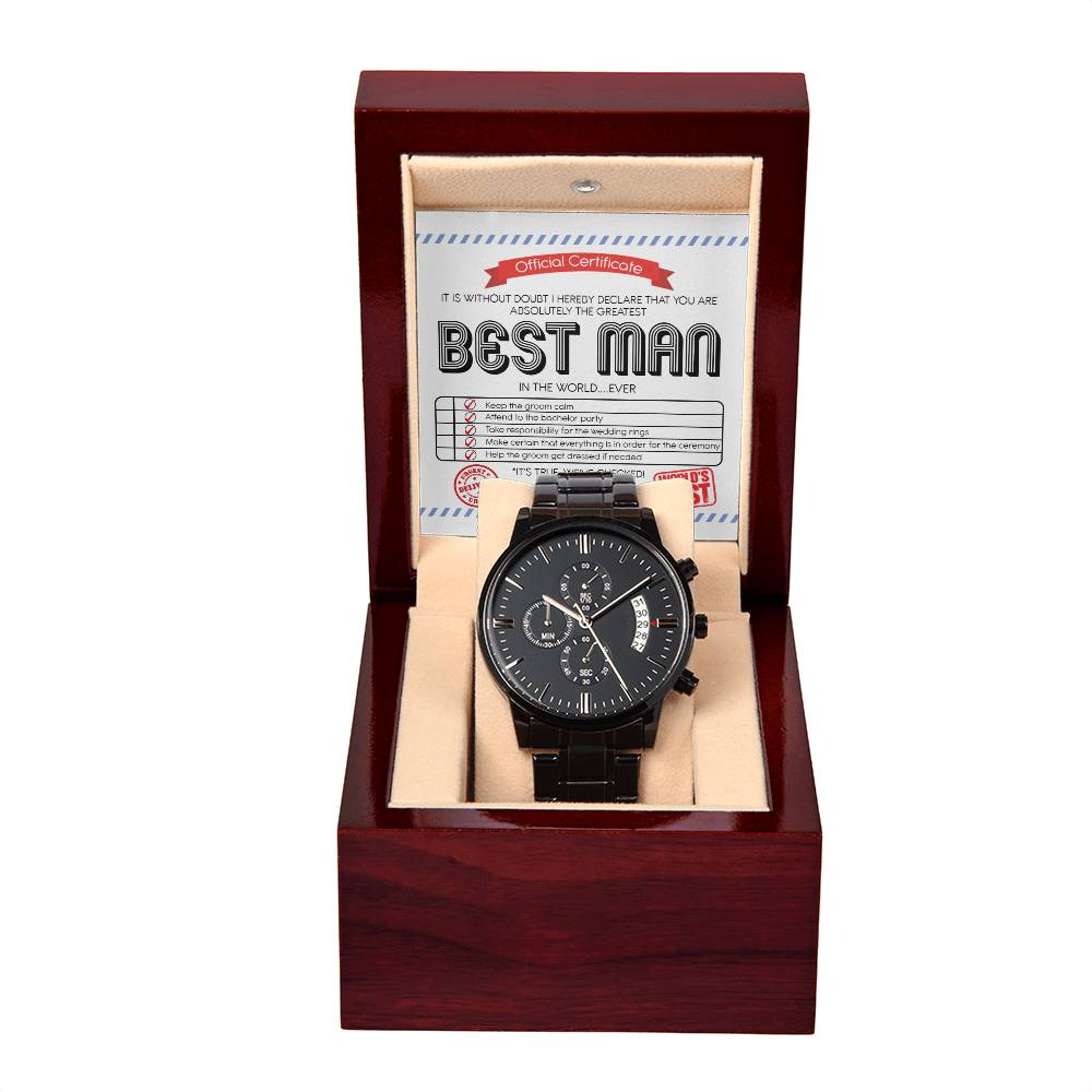 Padrino de boda - Certificado oficial - Reloj cronógrafo de metal