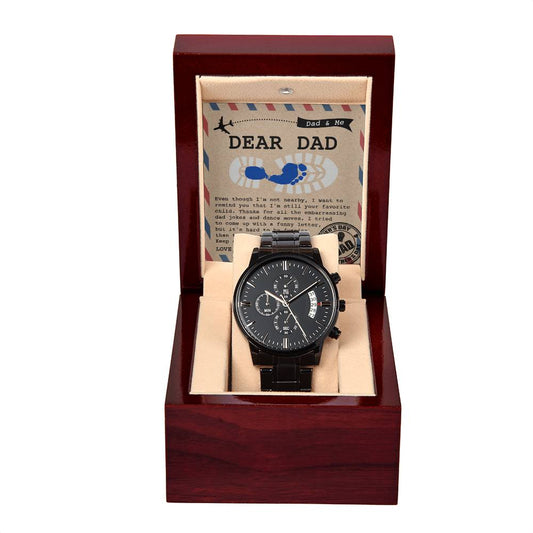 Papá - Tu hijo favorito - Reloj cronógrafo de metal