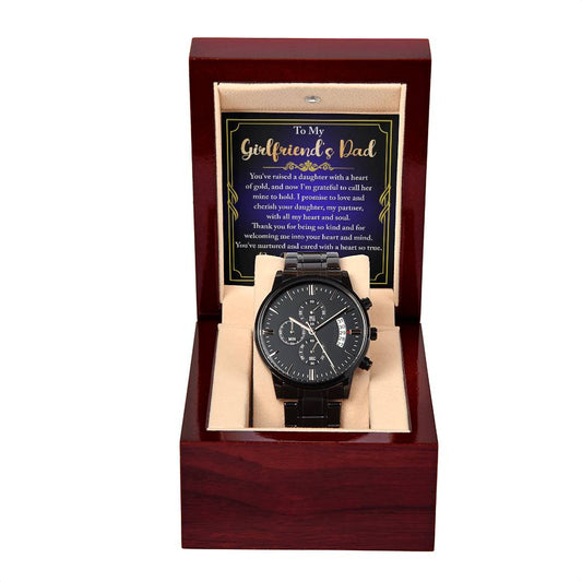 Reloj cronógrafo de metal "El padre de mi novia" - Corazón de oro