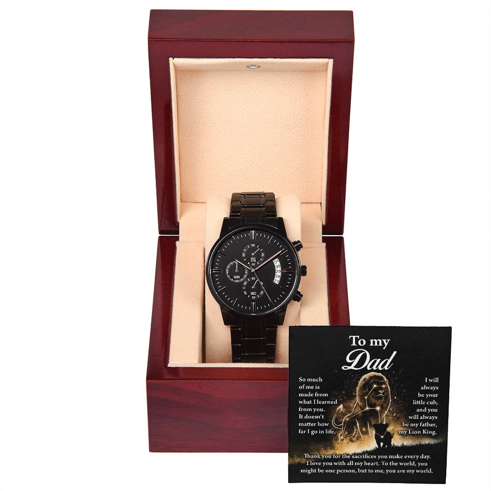 Papá - Mi Rey León - Reloj cronógrafo de metal