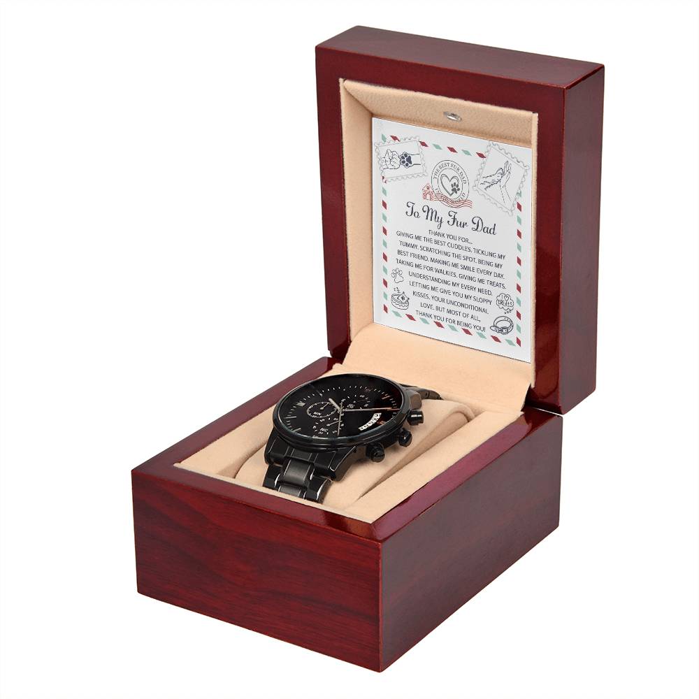 Papá peludo - Amor incondicional - Reloj cronógrafo de metal para papá