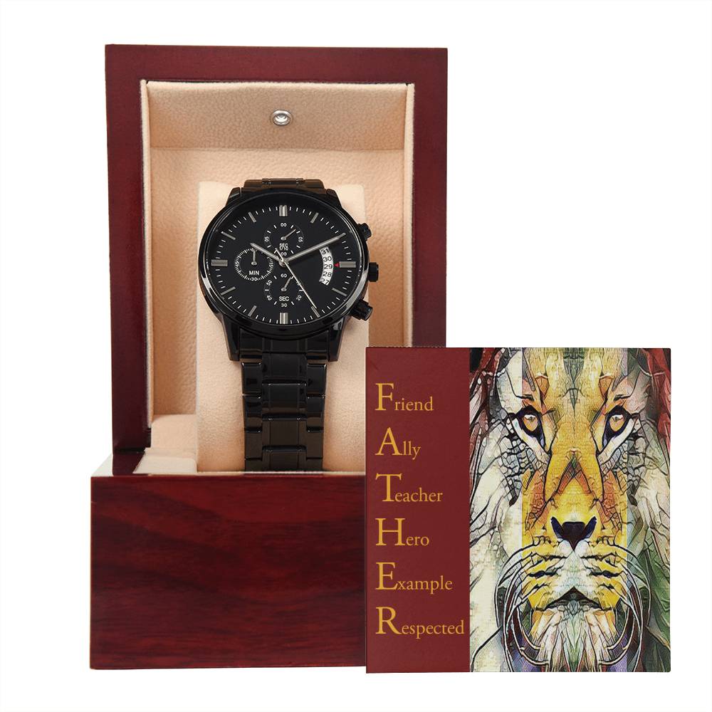 Papá - Respetado - Reloj cronógrafo de metal