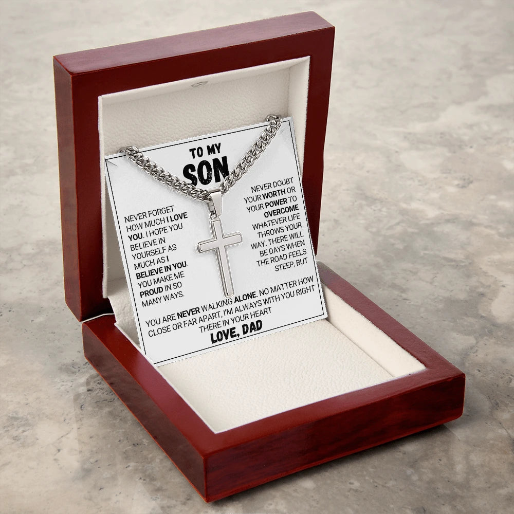 To My Son - Forever Love - Cross Necklace