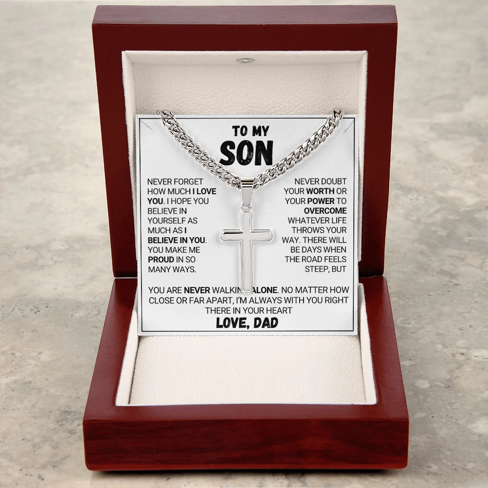 To My Son - Forever Love - Cross Necklace