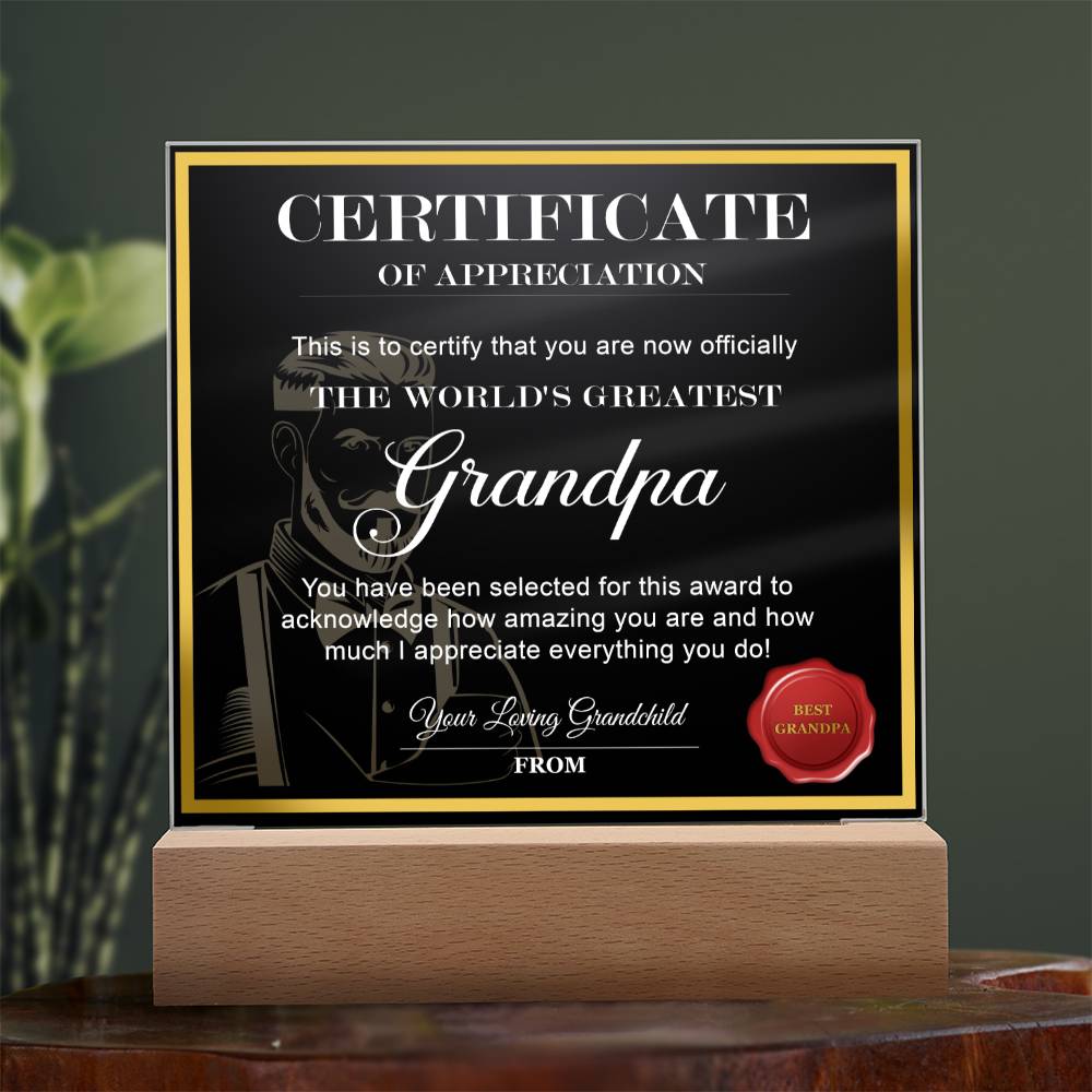 Grandpa - World's Greatest Grandpa - Acrylic