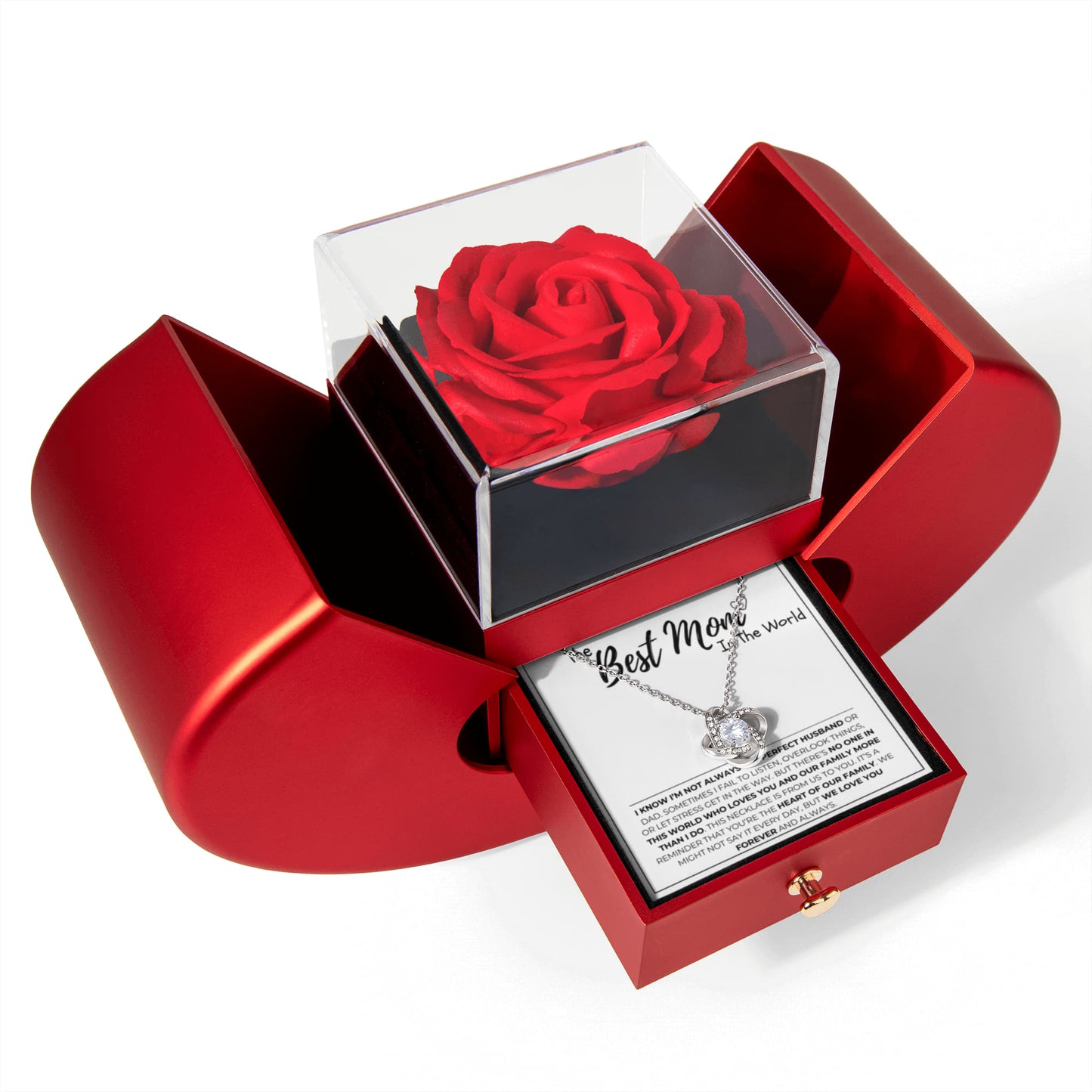 Mom - Forever Rose - Apple Box - Love Knot