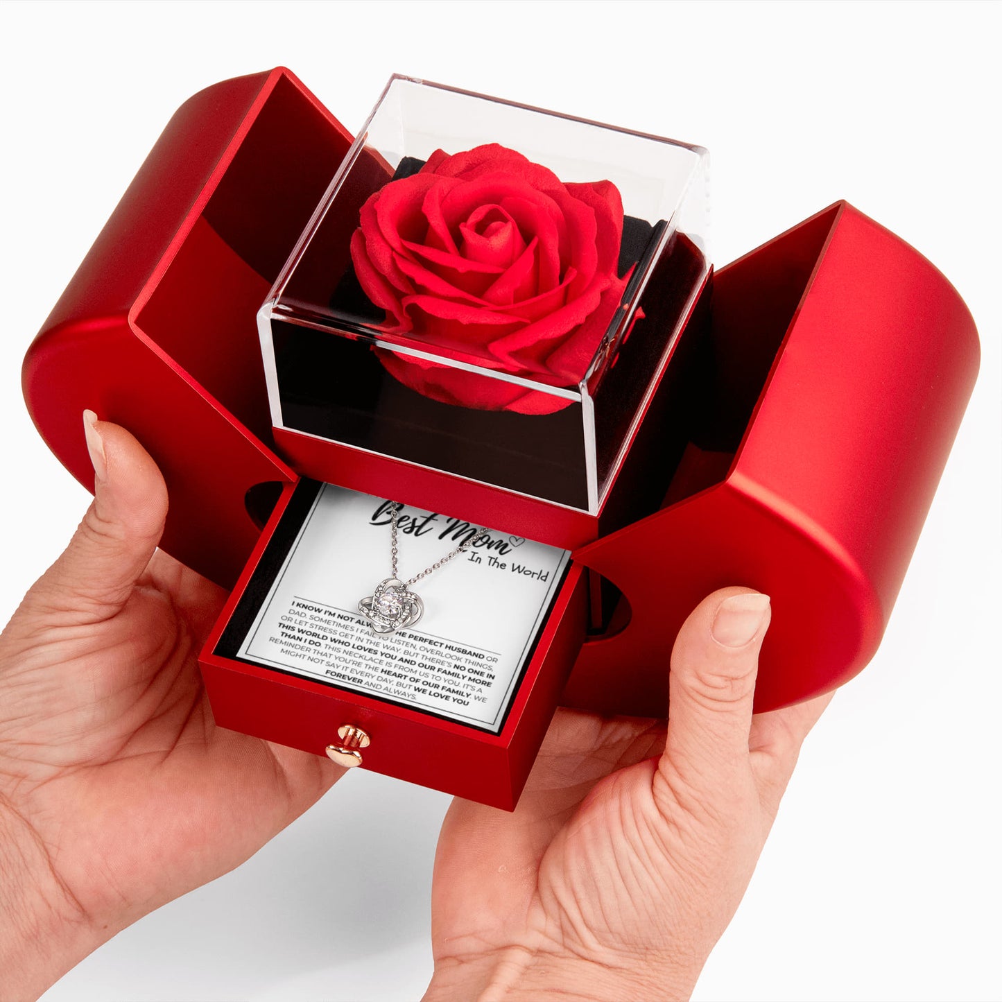 Mom - Forever Rose - Apple Box - Love Knot