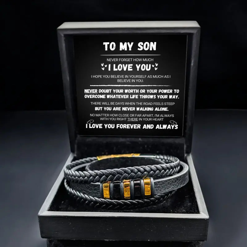 Para mi hijo - Nunca solo - Pulsera trenzada
