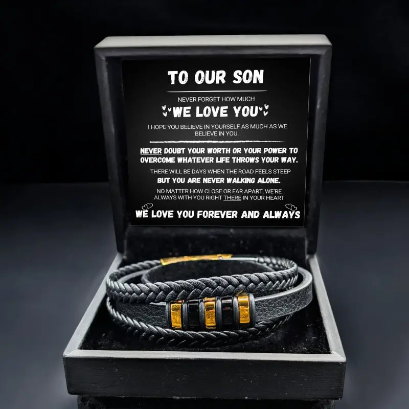 Para mi hijo - Nunca solo - Pulsera trenzada