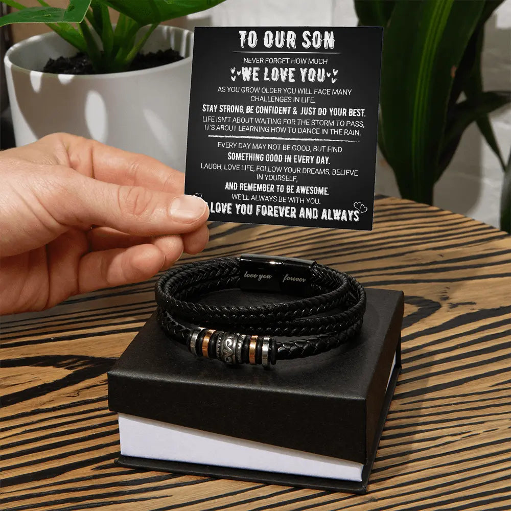 Para mi hijo - Te amo por siempre - Pulsera de regalo