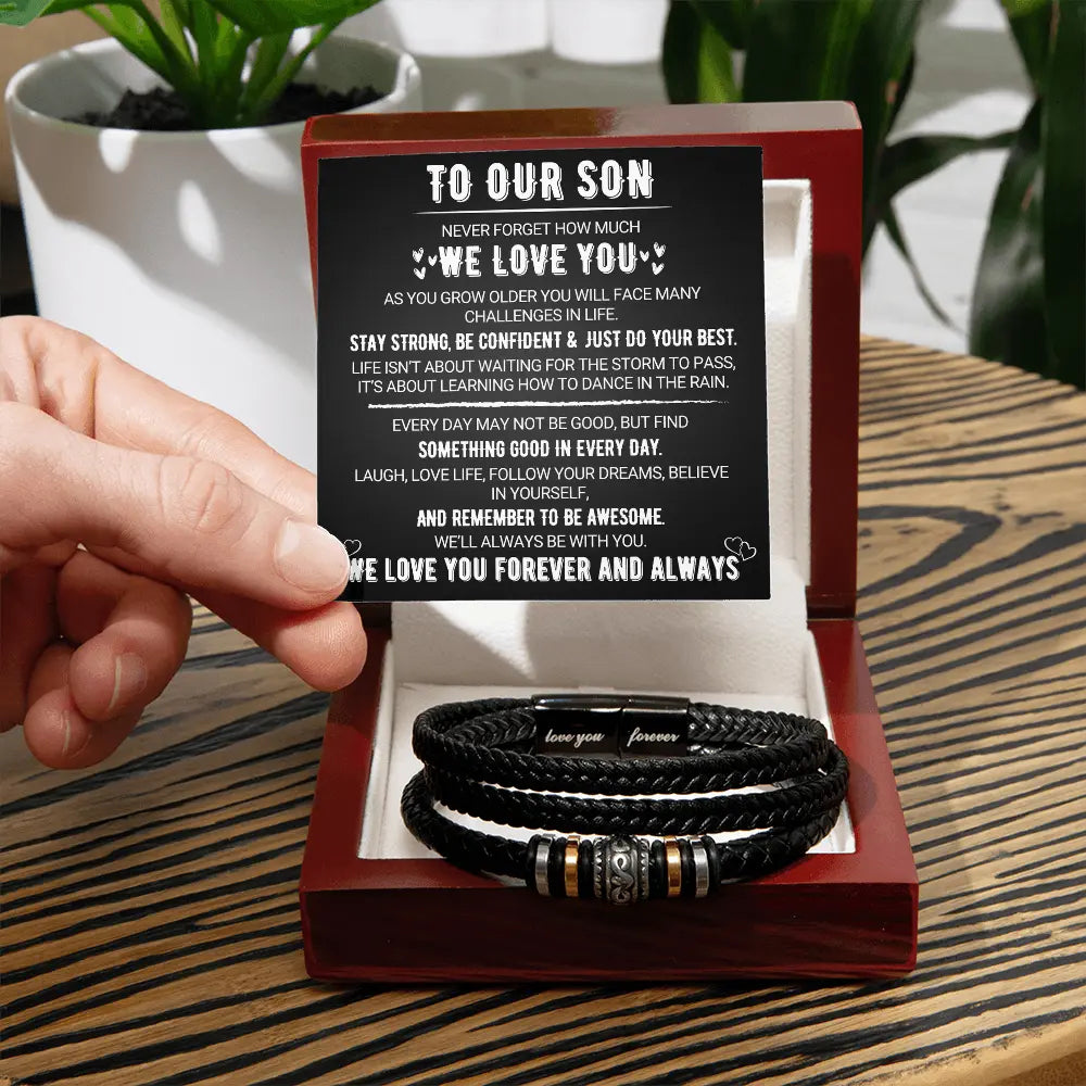 Para mi hijo - Te amo por siempre - Pulsera de regalo