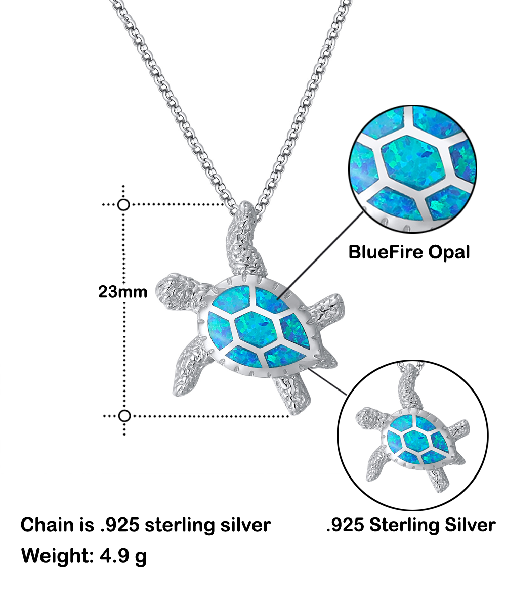 Hija - Un regalo - Collar de tortuga de ópalo