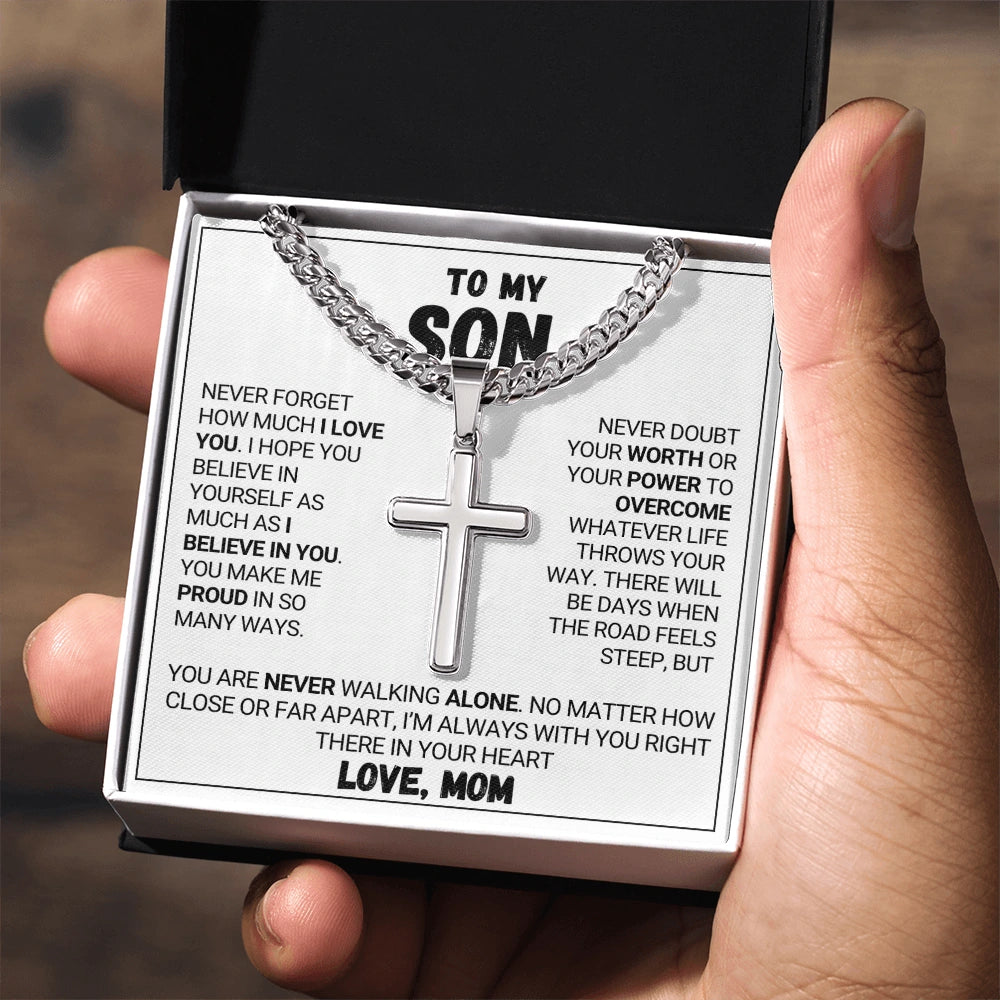 To My Son - Forever Love - Cross Necklace