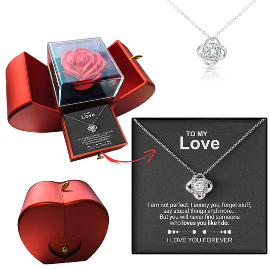 Forever Rose - Necklace & Message Gift Set