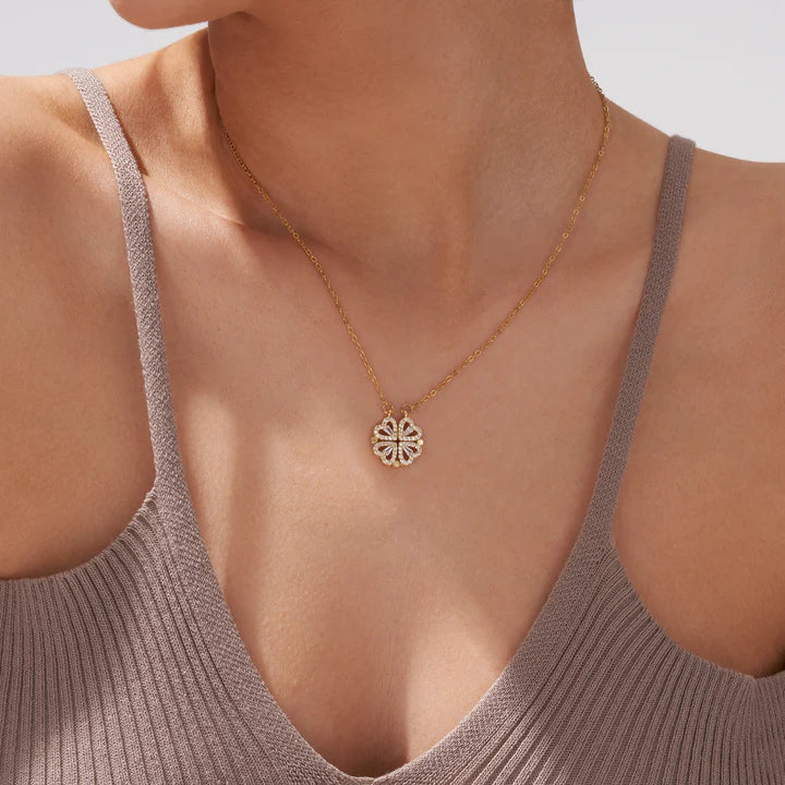 Lucky Clover Hearts Necklace