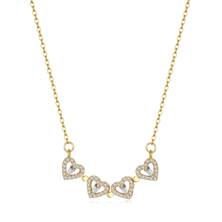 Lucky Clover Hearts Necklace