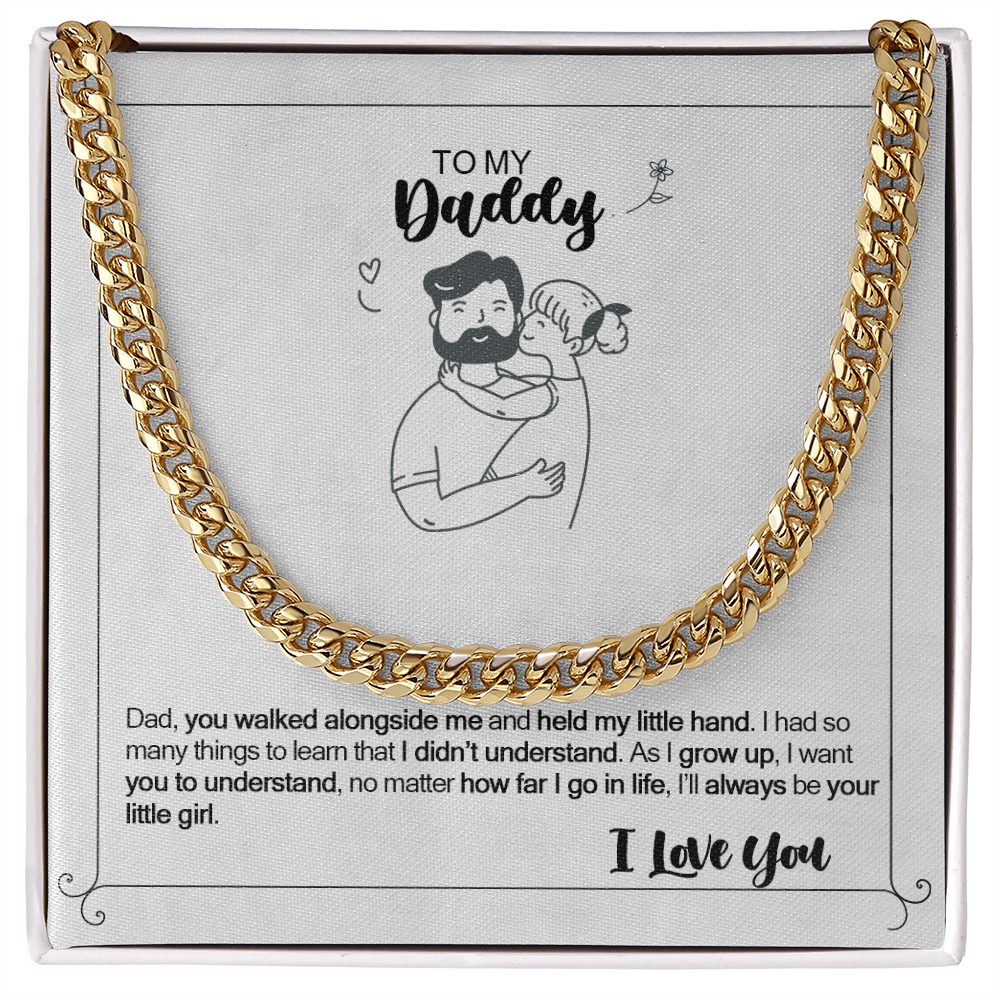 Papá siempre seré tu niñita - Para papá de hija - Cadena de eslabones cubanos