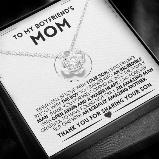 Boyfriend's Mom Necklace - Amazing Mother - Love Knot