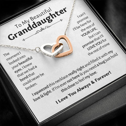 My Beautiful Granddaughter - My Love & Light - Interlocking Hearts