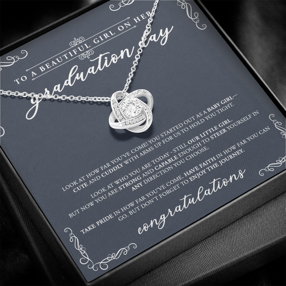 To A Beautiful Girl On Her Graduation Day - Love Knot Necklace – Cherish  These