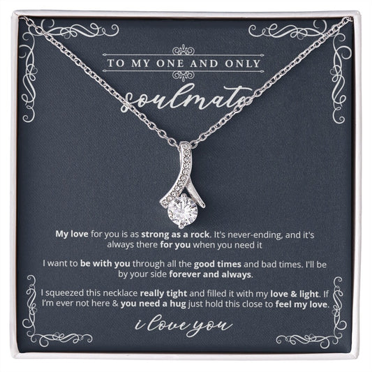 Collar "A mi alma gemela" - Fuerte como una roca - Oscuro - Estilo 2