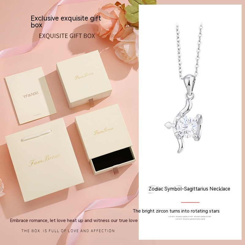 Zodiac Sterling Silver Necklace Gift Box Set