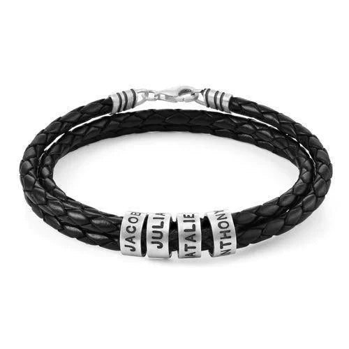 Regal Braided Leather Bracelet