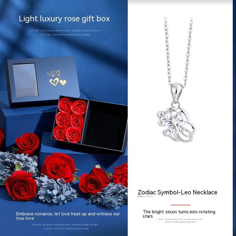 Zodiac Sterling Silver Necklace Gift Box Set