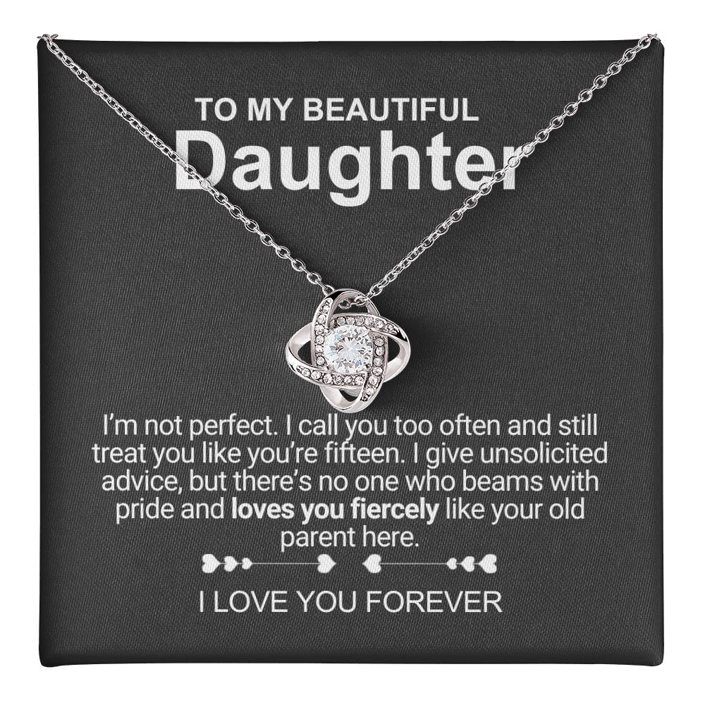 To My Dearest Daughter - Love Knot Necklace – ADAMSHINEDesign