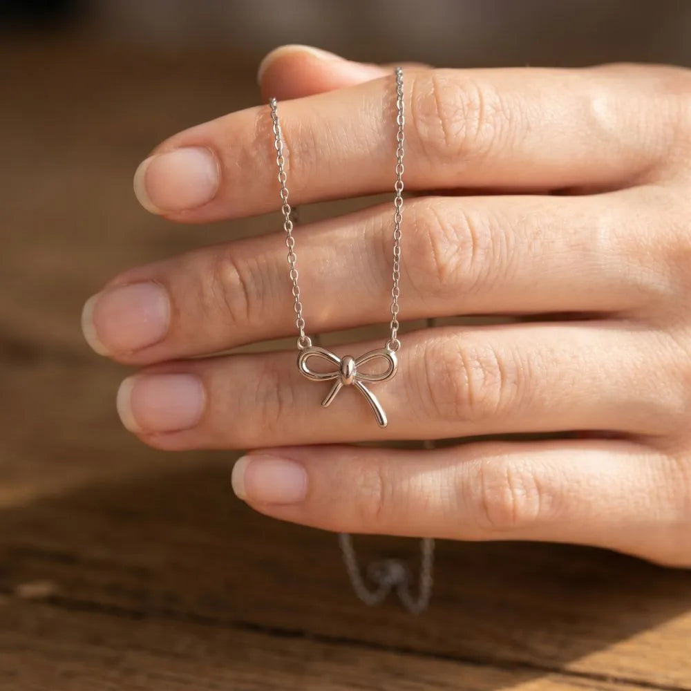To My Mom - First Home - Bow Necklace